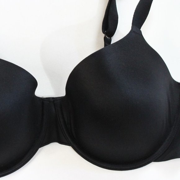Wacoal Black Bra Sz 36DD Padded Full Coverage Molded Underwire Style No 853144 - Picture 4 of 5